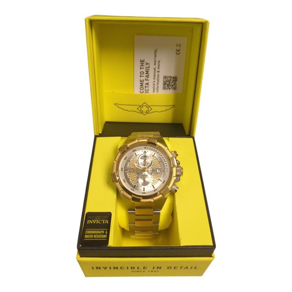 Invicta Men's Aviator 50.5mm Two Tone Stainless Steel Watch, 28120